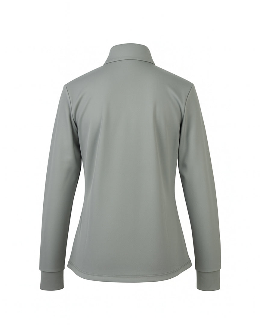 Women Half Zipper Forest Green