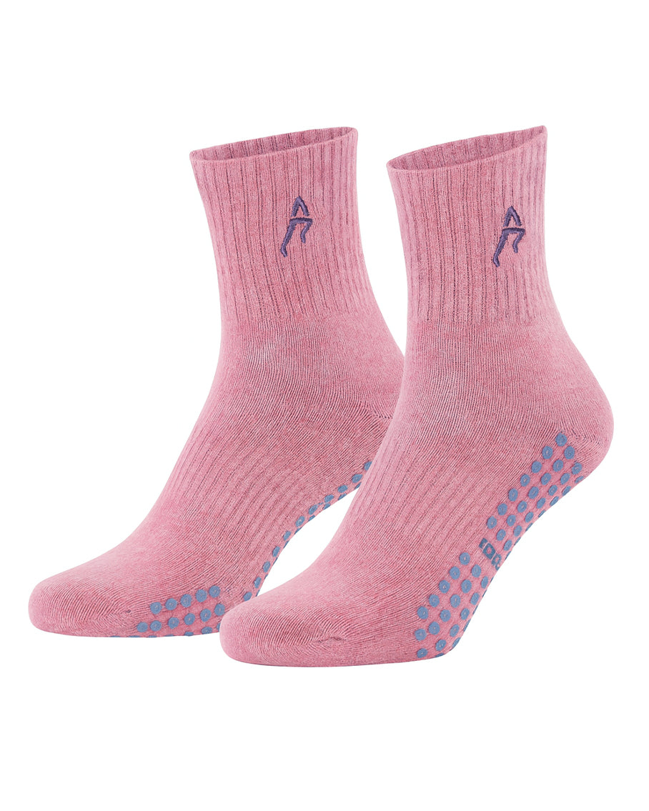 Flamingo Pink Grip Socks