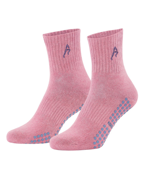 Flamingo Pink Grip Socks