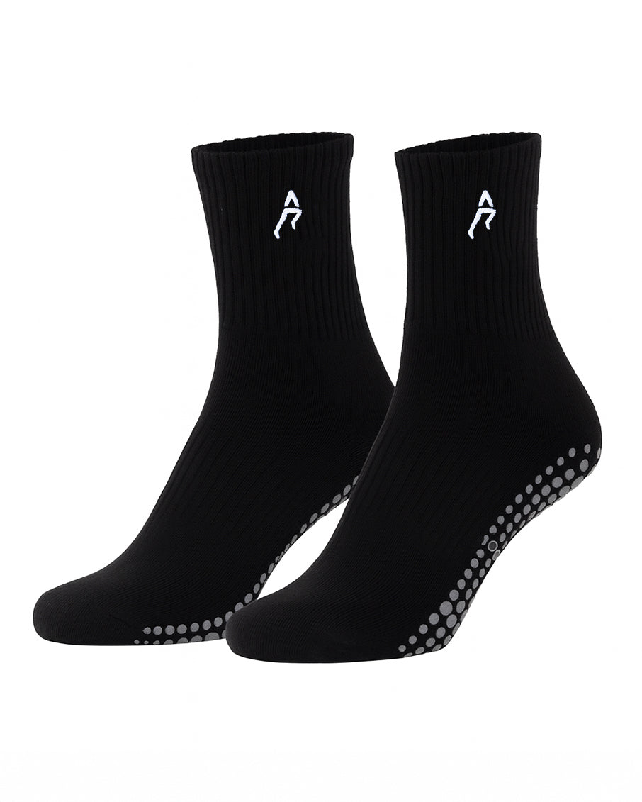 Ink Black Grip Socks