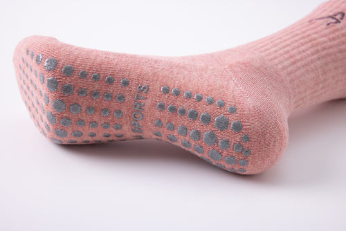 Flamingo Pink Grip Socks